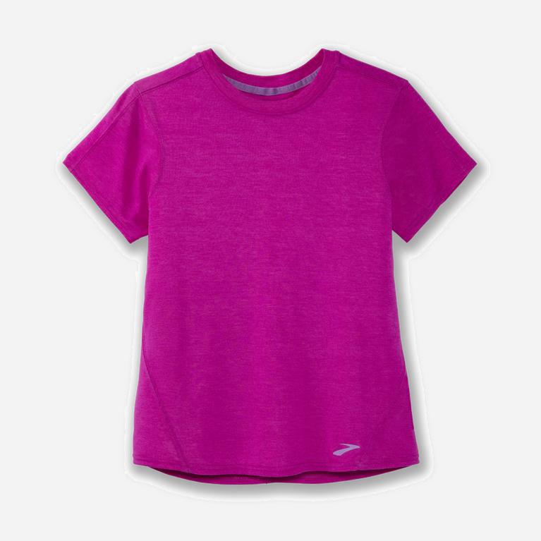 Brooks Distance Hardloopshirt voor Dames Purper (DVOFN-7195)